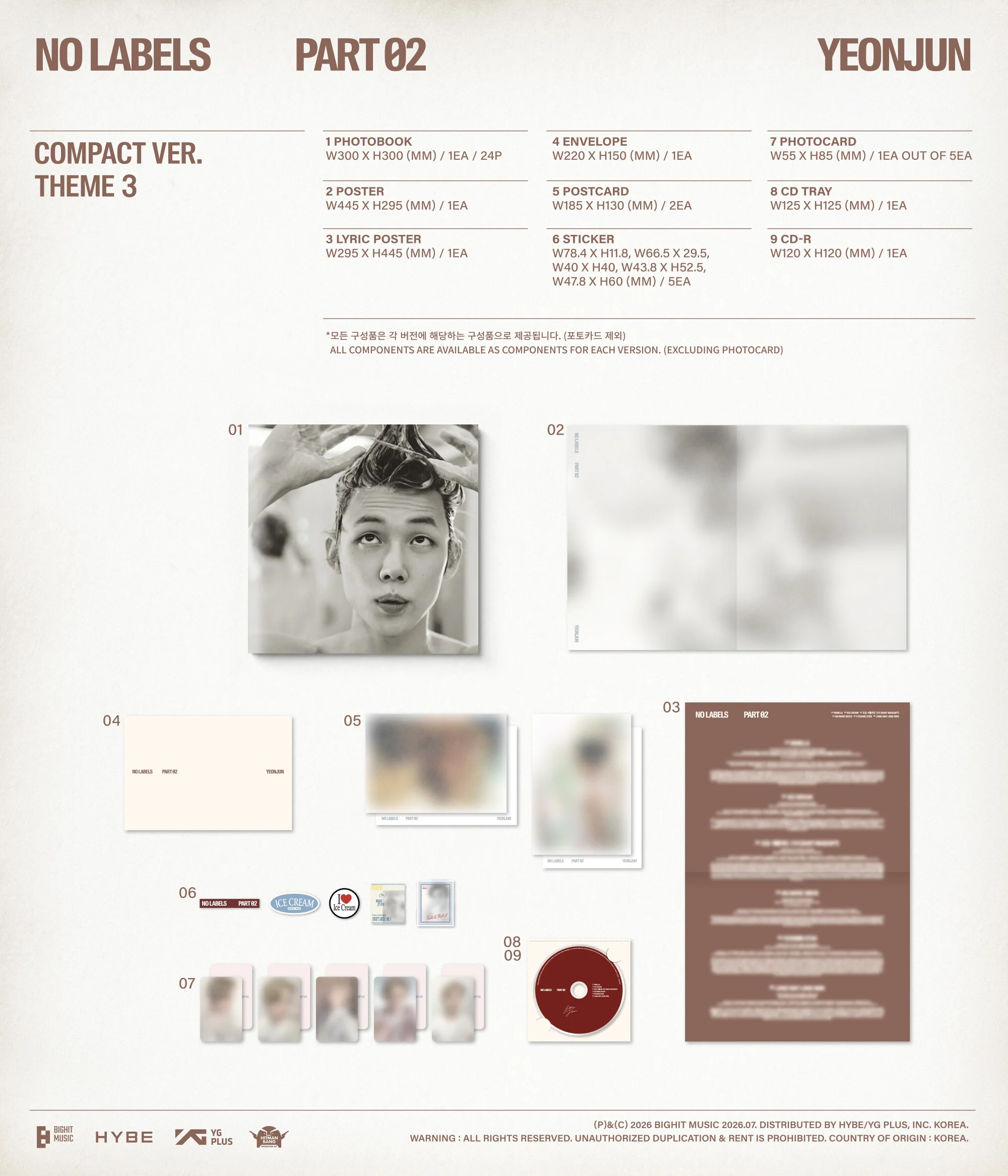(Pre-Order) YEONJUN (TXT) - NO LABELS : PART 02 - Album (Compact Ver.) - Image 4